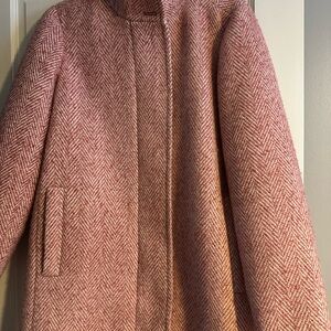 J. Crew Pink Herringbone Cape